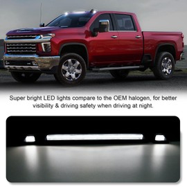 SHINEFIT 3PCS White LED Cab Roof Lights Replacement for 2020-2025 Silverado Sierra 2500HD 3500HD Cab Clearance Lights