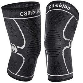 CAMBIVO 2 x Knee Bandage for Women and Men, Orthopaedic Knee Bandage, Helpful Recovery for Meniscus Tears, ACL and Arthritis, for Running, Hiking, Jogging, Sports, Volleyball