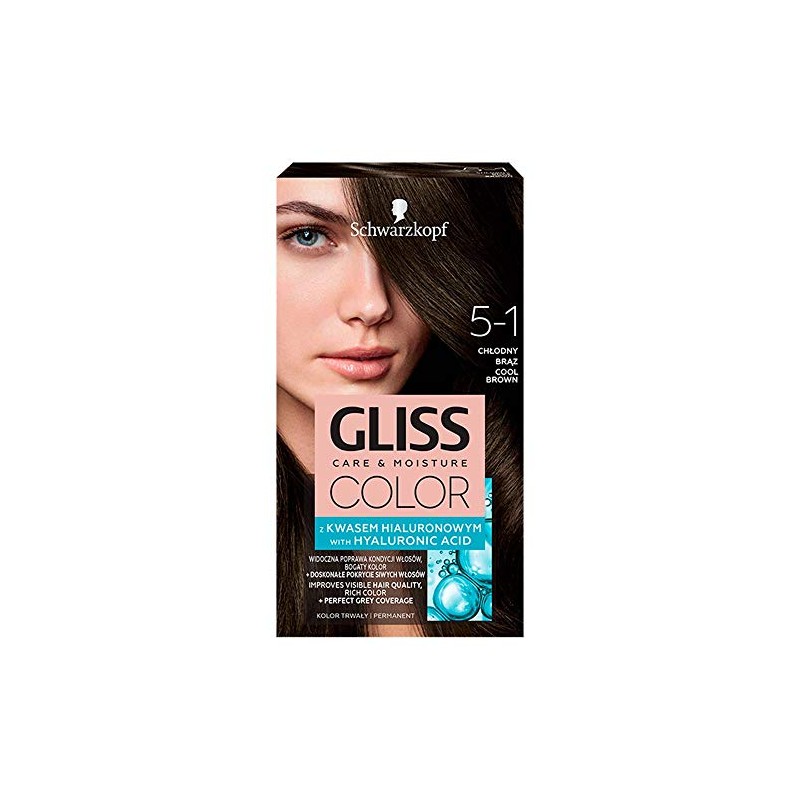 Schwarzkopf Gliss Color Hair Colour Cream 5-1 Cool Brown 142ml