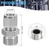 PATIKIL 1/2G x 10mm 304 Stainless Steel Compression Tube Fitting,