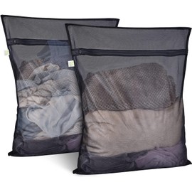 OTraki Laundry Bags for Washing Machine Pack of 2 (Black, 40 x 50 cm)