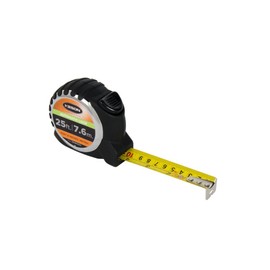 Keson PG18M25AL Short Tape Measure with Nylon Coated Steel Blade and Auto Lock (Graduations: ft., in., 1/8 & cm, mm), 1-Inch by 25-Foot / 7.5M