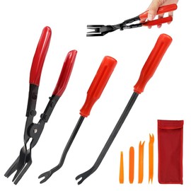 7-Piece Car Lever Tool, Disassembly Door Trim Tool Set, Car Plastic Wedges, Tool with Mortising Lever Release Lever, Car Clips and Trim Wedges
