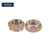 sourcing map 10Pcs 7/16"-20 Nylon Insert Hex Lock Nuts, Carbon