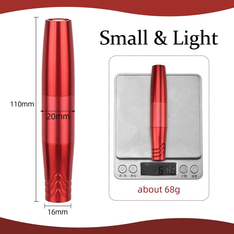 ATOMUS Red 16mm Tattoo Pen Machine Coreless Motor Rotary Machine