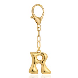 LILIE&WHITE Gold Letter R Keychain – Stylish Fashion Accessory for Bags, Clothing, and Gifts – Durable, Fade-Resistant, Elegant and Versatile