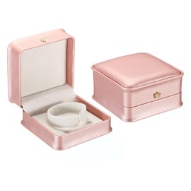 PATIKIL Velvet Bracelet Box, 2 Pack Vintage Jewelry Holder for Wedding Engagement Proposal Ceremony Anniversary Style 3, Rose Gold