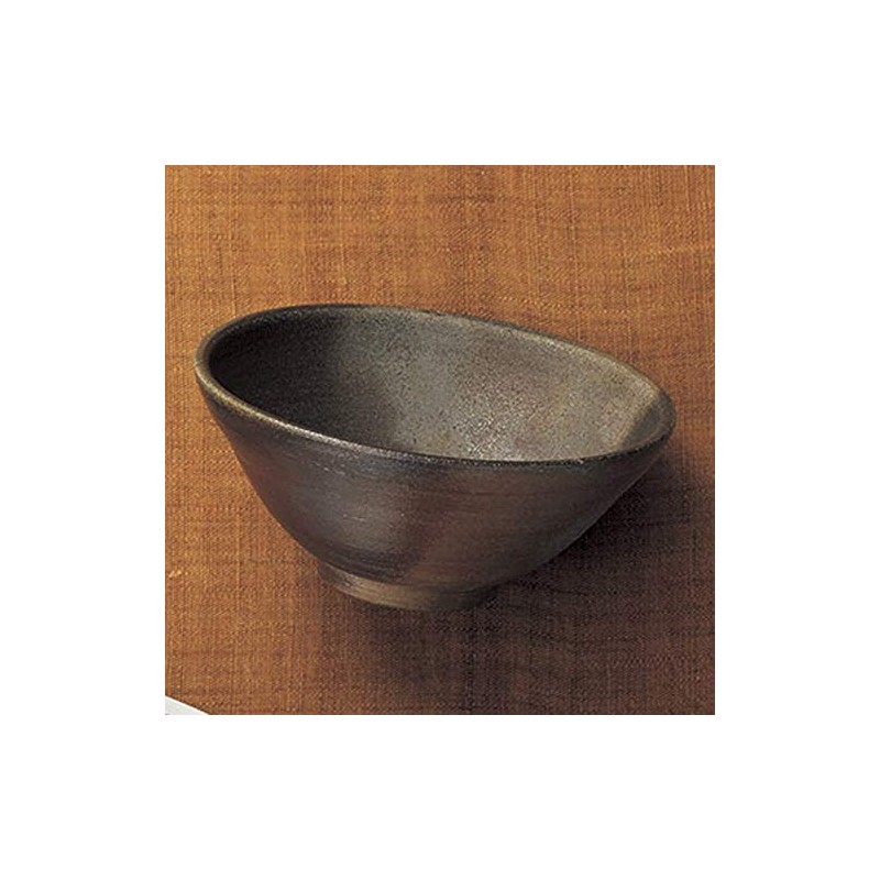 Japanese Pottery S38079300 Rice Bowl, Brown, 6.8 fl oz (200