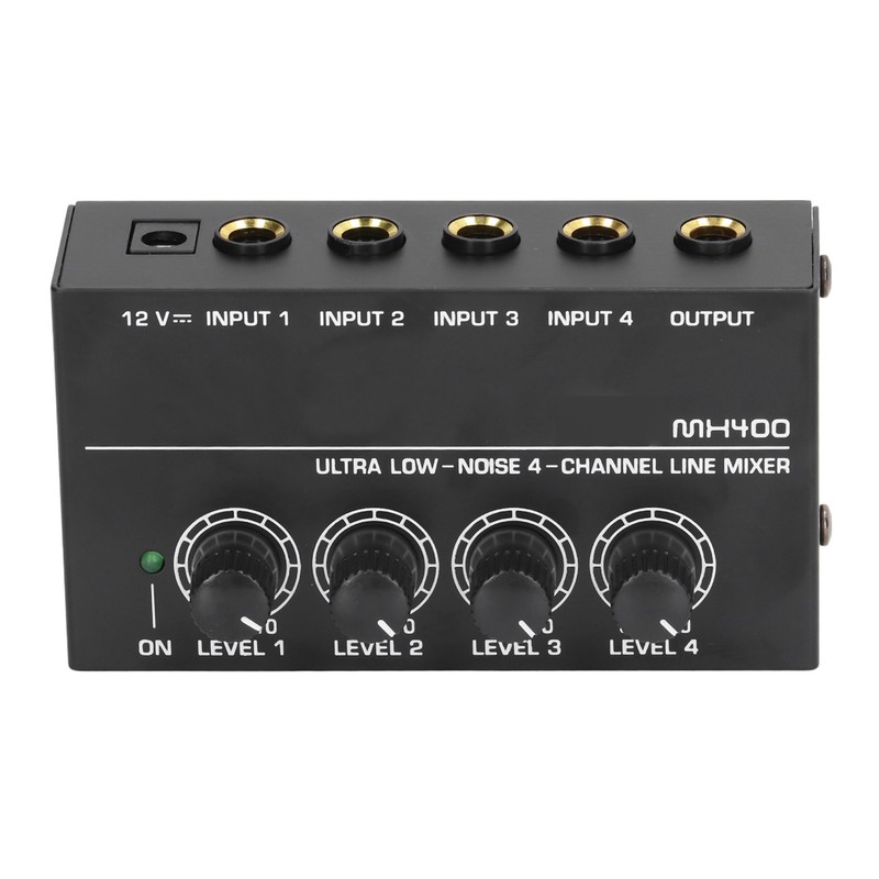 4 Channel Mixer Black Ultra Low Noise 4 Channel Compact