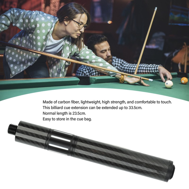 Billiards Pool Cue Extension Carbon Fiber Telescopic Pool Cue Extender