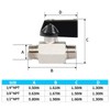 ChillWaves Brass Mini Ball Valve, Shut Off Switch Ball Valve