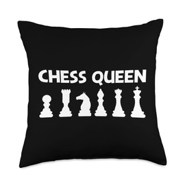 Cool Chess Design For Women Mom Board Game Strategy Sport Throw Pillow