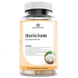Nature Restore Hericium Erinaceus Extract Mushroom Supplement, 90 Capsules, 20% polysaccharides