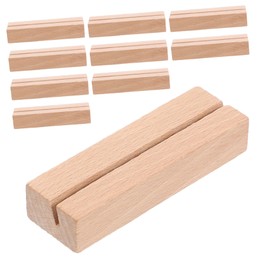 Angoily 10pcs Wooden Display Stand Base for Table Name Holders Rustic Place Card Holders for Wedding Party Decorations Engagements Birthdays and Showers