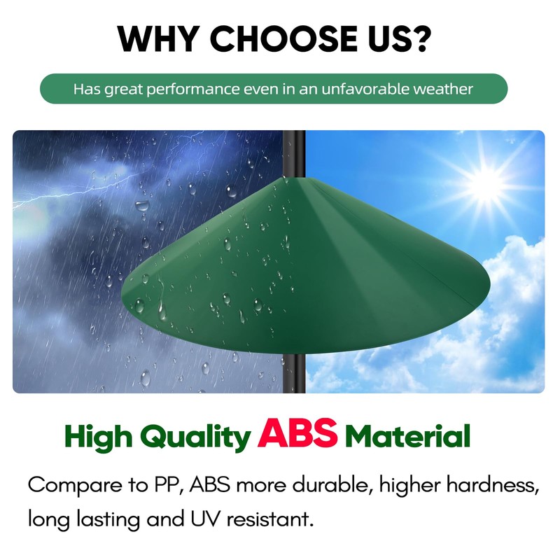 24-inch Large Outdoor Squirrel Baffles for Bird Feeders Pole, Two