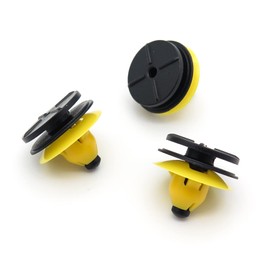 VVO Fasteners- Yellow Plastic Side Skirt, Sill Moulding Cover Trim Clips for Volvo V40, S60, V60, (Pack of 10)