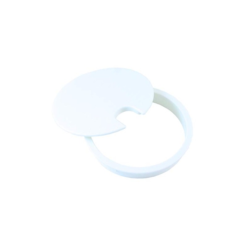 MyCableMart 4"" Cut-Hole Size White Round Wire Management Grommet with