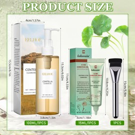 CC Red Correct Cream and Foundation Brush, Centella Cleansing Oil