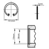 18mm Internal Circlips for Bores Retaining Rings Snap CirClip Phosphated