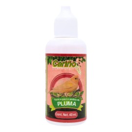 Tónico para cambio de pluma aves pequeñas Cariño TCP001 administración en época de muda adicionado con vitaminas calcio fósforo y selenio 40ml