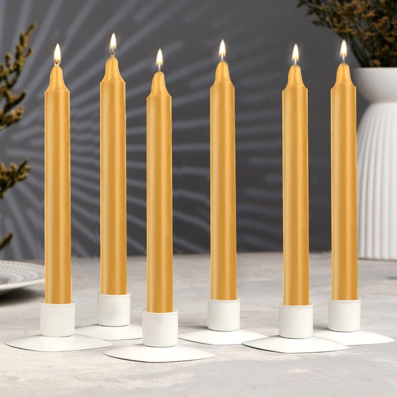 24 Pack Golden Spell Chime Candles – Premium Mini Unscented
