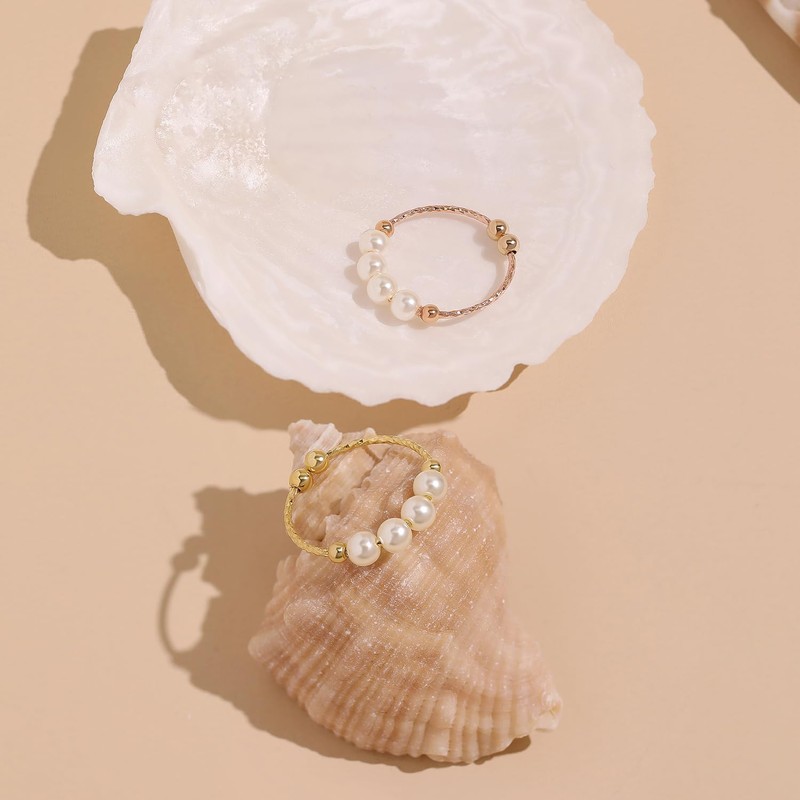 Meissa Angst Fidget Ring für Frauen 925 Sterling Silber Spinning