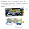 Nerf Hyper Siege-50 Pump-Action Blaster 40 Nerf Hyper Rounds Included