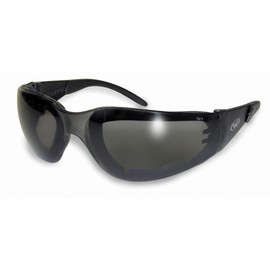 Global Vision Shatterproof Padded UV400 Wraparound Ski Sunglasses Complete With Free Microfibre Storage Pouch & Lens Cleaning Cloth