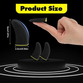 WLLHYF Pack of 50 Gaming Finger Sleeves, Carbon Fibre, Elastane, Breathable, Anti-Sweat, Finger Sleeves, Touchscreen Finger Gloves, Thumb Sleeves, Finger Covers, Finger Cribs, Mobile Gaming