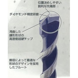 Bosch SIN080150 Vibration Drill Bit, Hexagonal Shaft, Long Type, 0.3 x 5.9 inches (8.0 mm) x 5.9 inches (150 mm)