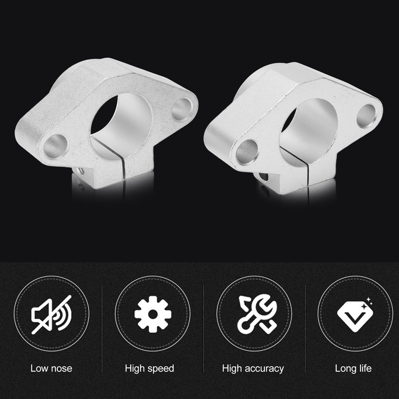 2Pcs Linear Shaft Holder Motion Rail Guide Support CNC Router