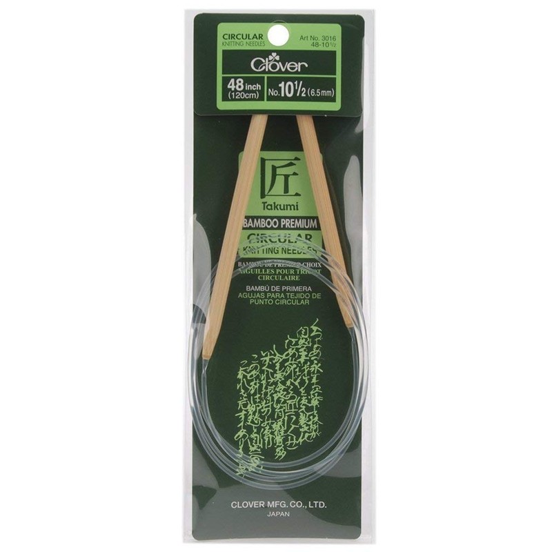 Clover Takumi Bamboo Circular 48-Inch Knitting Needles, Size 6