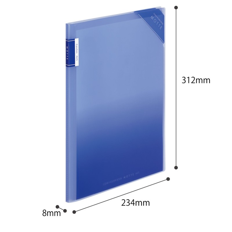 Kokuyo F-LM5710B-6 File Clear Holder Book MOTTE A4 6P Blue