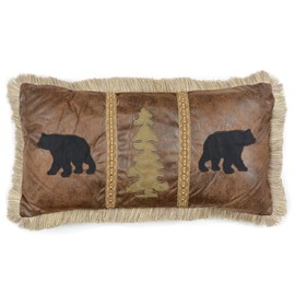 BLACK FOREST DECOR Summit Trail Bear Pillow