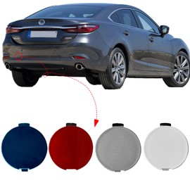 CABOHON Rear Bumper Hook Eye Towing Cap Cover for Mazda 6 Atenza 2018-2021 GSH7-50-EL1-BB GSH7-50-EK1-BB Painted Trailer Cover (Silver Painted Left Driver Side)