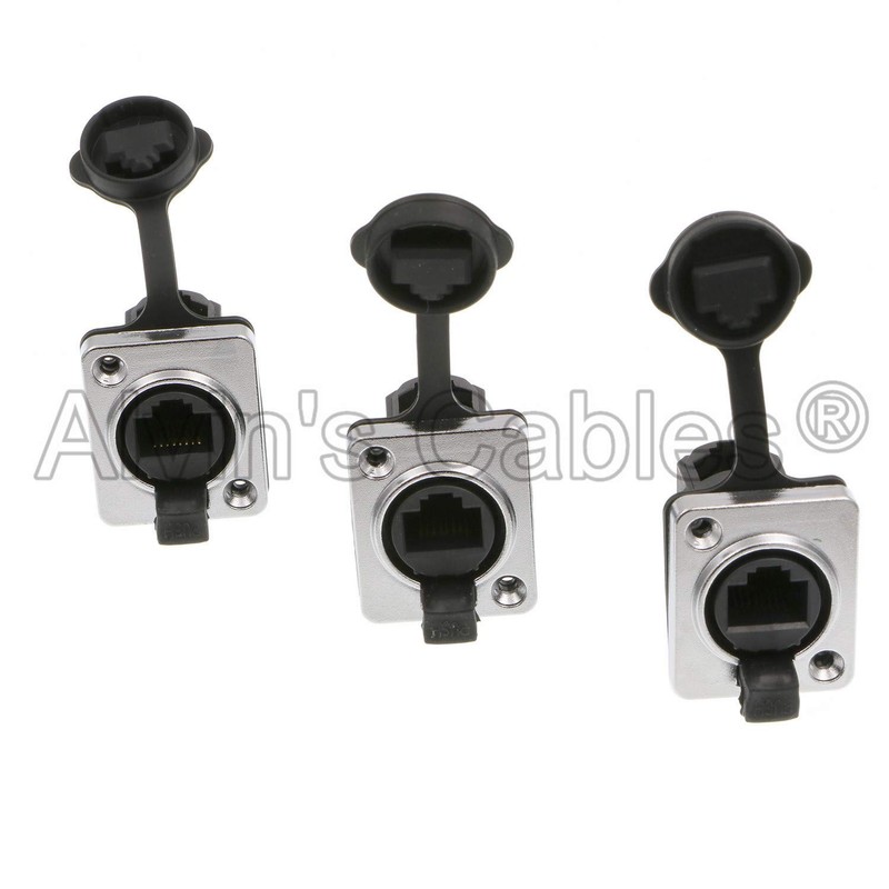 Alvin's Cables RJ45 Interface Waterproof Sockets Connector IP65 Ethernet Panel