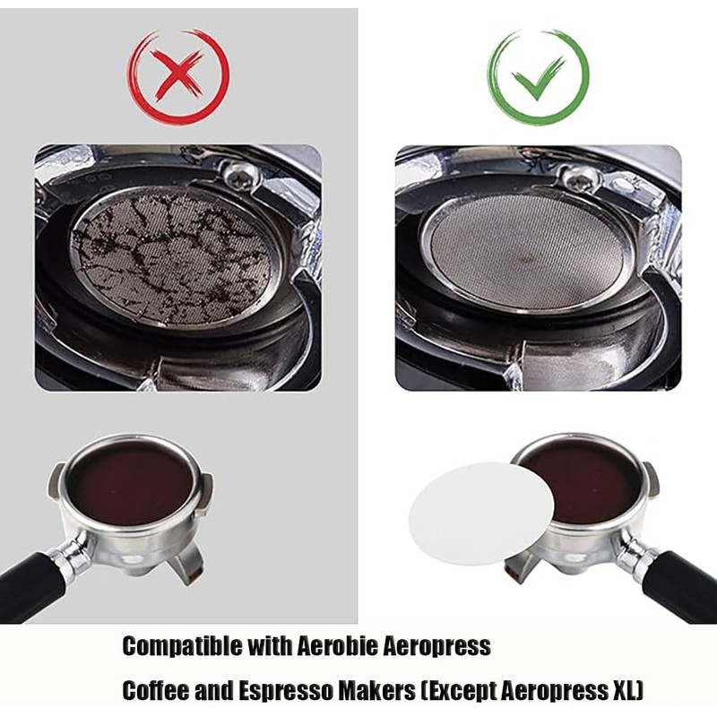 600 PCS Round Coffee Filter, Unbleached Natural Coffee Filter for