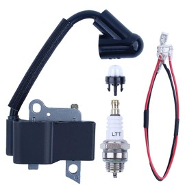 Hyceker Ignition Coil Module & Spark Plug Kit For Husqvarna 135 140 435 440 445 450 Rancher Jonsered CS2240 CS2245 CS2250 McCulloch CS350 CS390 CS410 CS450 GZ381 Chainsaw 573935702 576705602 573935701