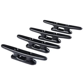 SweetSerenade 4Pack 4 Inch Black Boat Cleat Kayak Cleats Boat Dock Cleats Boat Kayak Canoe Cleat Black Strong Nylon Cleats