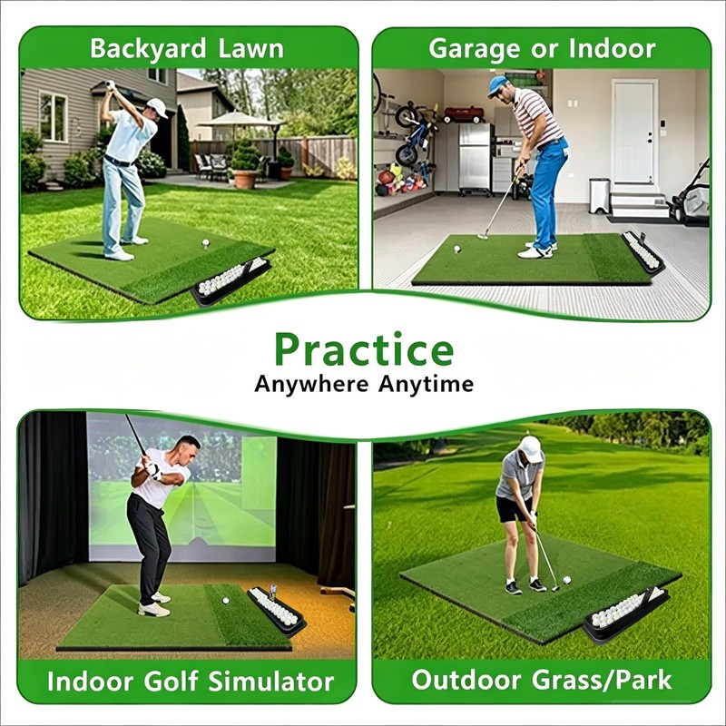 GCDZFYG 100-Ball Golf Tray with Phone Stand & Drainage Holes
