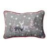 Pillow Perfect Christmas Rectangular Throw Pillow, Grey-White