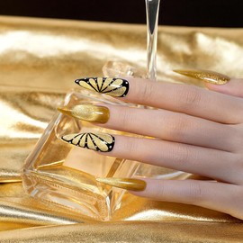 RARJSM Cat Eye Gel Nail Polish with Magnet Stick Diamond Brown Gold Velvet Cateye Glitter Gel Polish 15ml Single Bottle Sparkle Shimmer UV LED Curing Requires Soak Off Home Salon Christmas Manicure