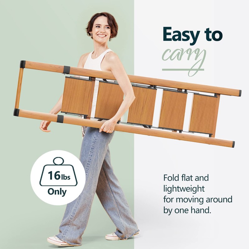 WOA WOA 5 Step Ladder, Ladders for Home, Anti-Slip Pedals,