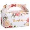 Xinnun 50 Pcs Thank You Treat Boxes Floral Design Gift