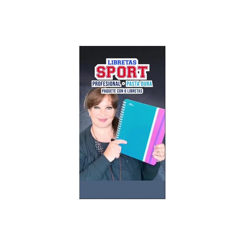 Cuaderno Printaform Sport Profesional 6 Pzas Pasta Dura 100h