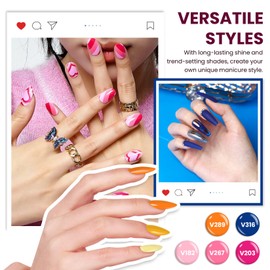 VANREESA VANREESA Gel Nail Polish Kit with U V Light 35 Pcs Gel Polish Nail Set 20 Must-have Colors Nail Polish Set + Base Coat and 3 Effects Top Coat Manicure Tools Beginners Nail Kit Gifts for Women Girls