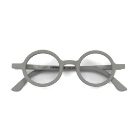 LONDON MOLE Glasses | Blue Light Filter Glasses by Moley | Round Lenses | Cool Blue Blockers | Anti-Eye Strain for Screens | Men Women Unisex | Spring Hinges |, gray