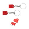 JOAWSOME Heart Keychain Set for Couples With Mini Sign Valentine's