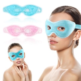 Anseom Cooling Eye Mask, Pack of 2, Cooling Mask, Eyes, Reusable Cooling Mask, Face Eye Mask, Cooling Cold for Dark Circles, Swollen, Eye Fatigue, Migraines