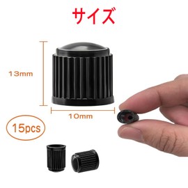 Resin Air Valve Caps for Bicycles, Cars, Motorcycles, Trucks, Black Tire Valve Caps with O Rubber Rings, Long Lasting, Airtight Seal